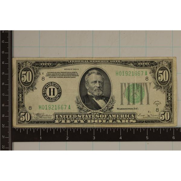 1934-B US $50 FRN GREEN SEAL