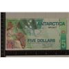 Image 1 : 2008 ANTARCTICA $5 CU POLYMER COLORIZED BILL