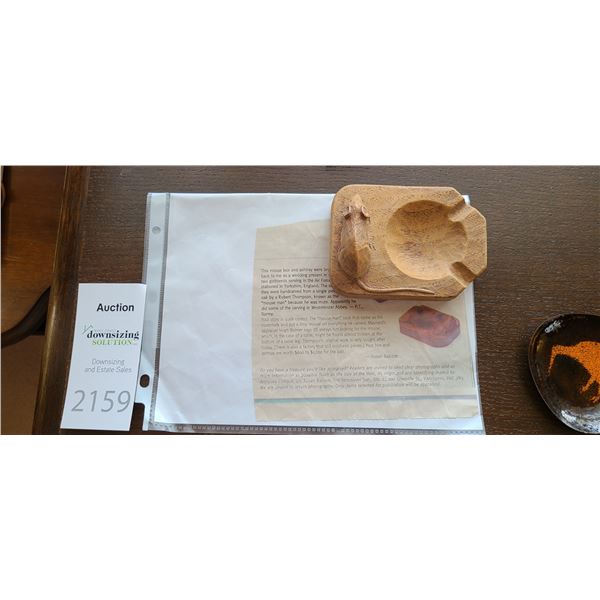 Mouseman Ashtray Carving by Robert Thompson A