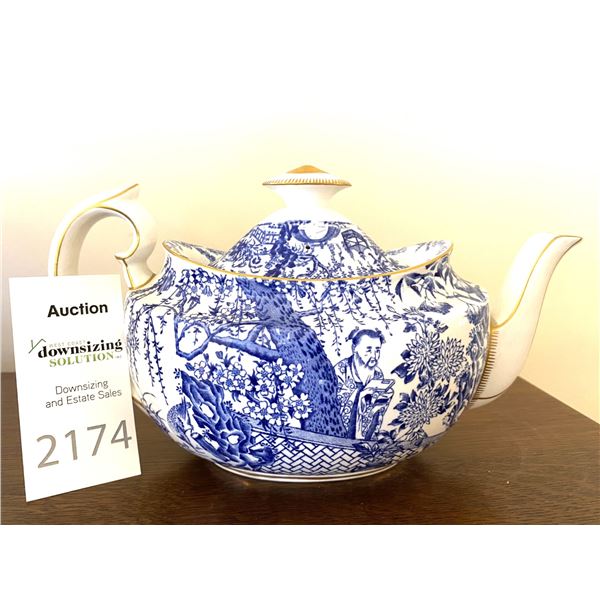 Royal Crown Derby Blue Mikado Teapot  A