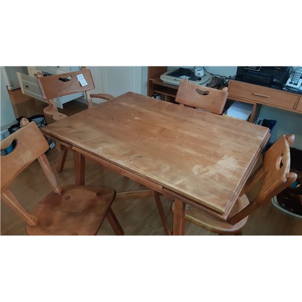 Maple table and chairs B