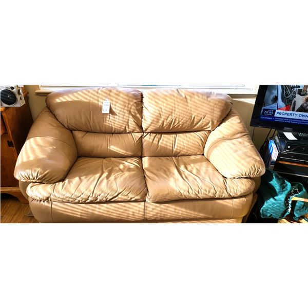 Leather Loveseat C