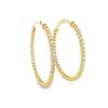Image 1 : 2.50 ctw Diamond Hoop Earrings - 14KT Yellow Gold