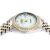 Image 6 : Rolex Mens Two Tone White Roman Diamond Bezel 36MM Datejust Wristwatch