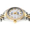 Image 7 : Rolex Mens Two Tone White Roman Diamond Bezel 36MM Datejust Wristwatch
