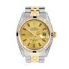 Image 2 : Rolex Mens 2T 18K Yellow Gold Diamond And Sapphire Bezel Datejust With Rolex Box