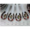 Image 4 : Vintage Chinese Imari soup/rice bowl set - 4 bowls, saucers & spoons - c/w ladle and lid - no chips/