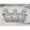 Image 2 : 3 Ducks Unlimited, clear glass decanters, w/ tray