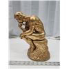 Image 1 : Large plaster "Thinking Man" figure - 11.5"H