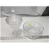Image 1 : Crystal glass candy dish & bowl