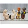 Image 4 : Porcelain figures - 2 cats & 2 Hilda Thom figurines