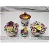 Image 1 : 3 Ceramic decorative flower arrangements & Amway flower holder