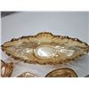 Image 4 : Peach glasswares - sugar dish, plate, large serving dish, etc.