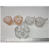 Image 1 : Glasswares - 2 Crystal cream n sugar, 2 pink cream n sugar, pot holder