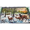 Image 2 : Nice Elk wall hanging tapestry - 58"w x 38"H
