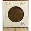 Image 1 : 1912 Canadian Large Cent. AU-50.