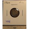 Image 1 : 1920 Canadian Silver 5 Cents. Can’t afford a 1921 5 Cents? You can afford this. F-15.