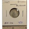 Image 1 : 1947 Diving Bluenose Silver 10 Cents. Rotated Die. EF-40.