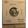 Image 1 : 1961 Canadian Silver 10 Cents. MS-63. Bright White.