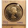Image 1 : 1963 Canadian Silver Dollar. MS-63 with Cameo. Lustrous.
