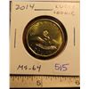 Image 1 : 2014 Lucky Loonie. MS-64 from an original roll.
