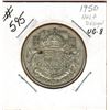 Image 1 : 1950 Half Design CANADIAN SILVER 50 CENT COIN
