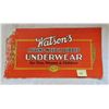 Image 2 : 1920's Mosse Jaw Sask cardboard trolley sign "Watson's Underware" 11x20"