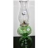 Image 1 : Green Depression Coal Oil lamp Uranium glass
