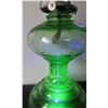 Image 4 : Green Depression Coal Oil lamp Uranium glass