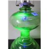 Image 5 : Green Depression Coal Oil lamp Uranium glass