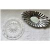 Image 2 : Crystal butter dish and crystal gravy sauce boat w/ base Pinwheel
