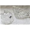 Image 3 : Crystal butter dish and crystal gravy sauce boat w/ base Pinwheel