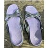 Image 2 : Grey & Purple sandals size 9 brown & Pink sandals size 8