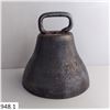 Image 1 : Large vintage cast iron bell, approx. 5 inches across, with original gonger.