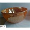 Image 2 : Pair of Fire-King Peach Lusterware Mixing Bowls. 7 inches and 9 inches across.