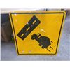 Image 1 : truck entering pavement highway sign 29.5" x 29.5"