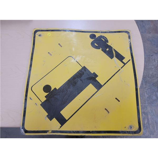 shared roadway highway sign 19.5" x 19.5"