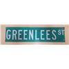 Image 1 : Greenlees St sign 24"L