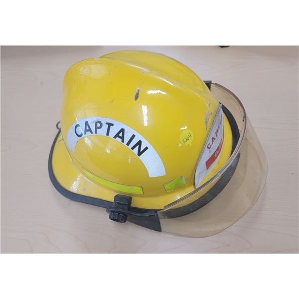 captains firefighter helmet with shield