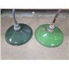 Image 2 : 2 green porcelain service station lights
