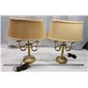 Image 1 : Pair of matching table lamps - Candelabra style - 21"H, works