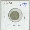 Image 1 : 1920 Canadian silver 5 cent coin