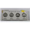 Image 1 : 1965 Canadian Dollar Varieties Set of 4   23.3g each 80% Silver
