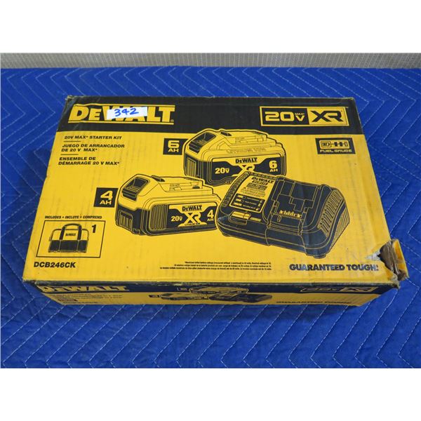 DeWalt DCB246CK 20v Max Starter Kit (2 Batteries: 6Ah, 4Ah & Charger: DCB115) New in Box