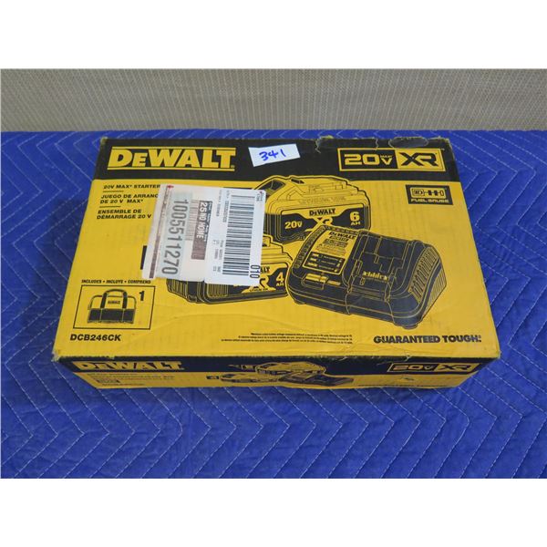 DeWalt DCB246CK 20v Max Starter Kit (2 Batteries: 6Ah, 4Ah & Charger: DCB115) New in Box