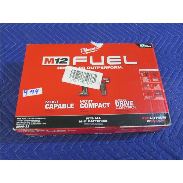 Milwaukee 2598-22 M12 Fuel 2-Tool Combo Kit New in Box