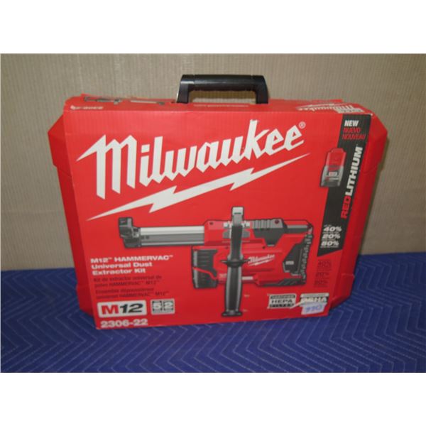Milwaukee 2306-22 M12 Hammervac Universal Dust Extractor Kit New in Box