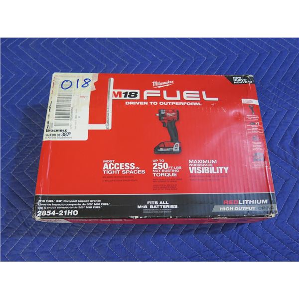 Milwaukee 2854-21HO M18 Fuel Compact Impact Wrench New in Box