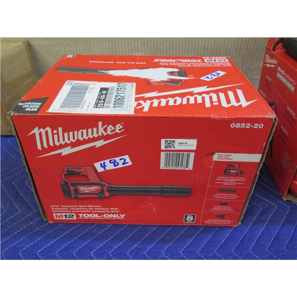 Milwaukee 0852-20 M12 Compact Spot Blower New in Box (Tool Only)