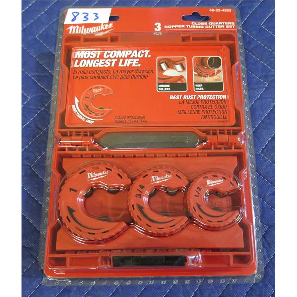 Milwaukee 48-22-4263 Close Quarters Copper Tubing Cutter Set New
